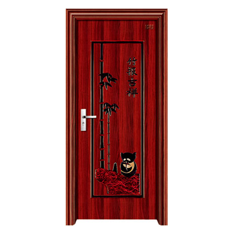 门业图片-钢木室内门系列QJ-8027  红拼木QJ-8027  红拼木图片